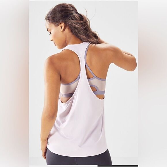 NEW Fabletics Peggy Tank *Retired Style* Racerback Relaxed Fit Tank, White Large - Picture 2 of 14